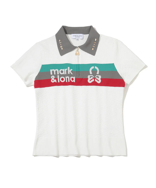 MARK&LONA WOMENS Varese Border Knit Polo