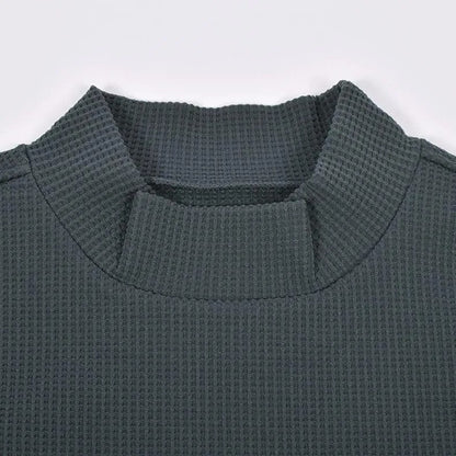 Resurrection MENS  Silicon Tag Waffle Mock Neck (Relax Fit)