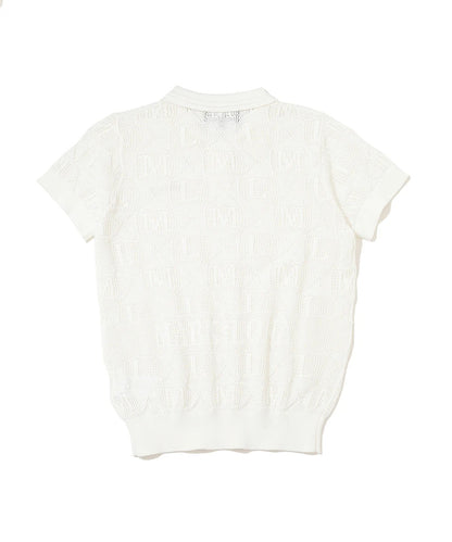 MARK&LONA WOMENS Lace Knit Polo Shirt