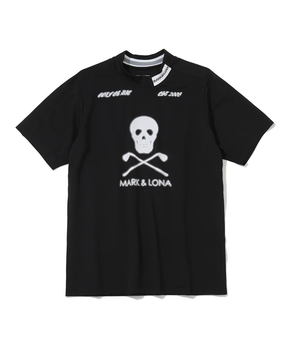 MARK&LONA MENS Icon Skull Stretch Nylon Piqué Mock