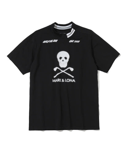 MARK&LONA MENS Icon Skull Stretch Nylon Piqué Mock