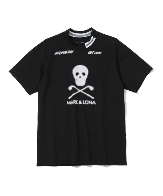MARK&LONA MENS Icon Skull Stretch Nylon Piqué Mock