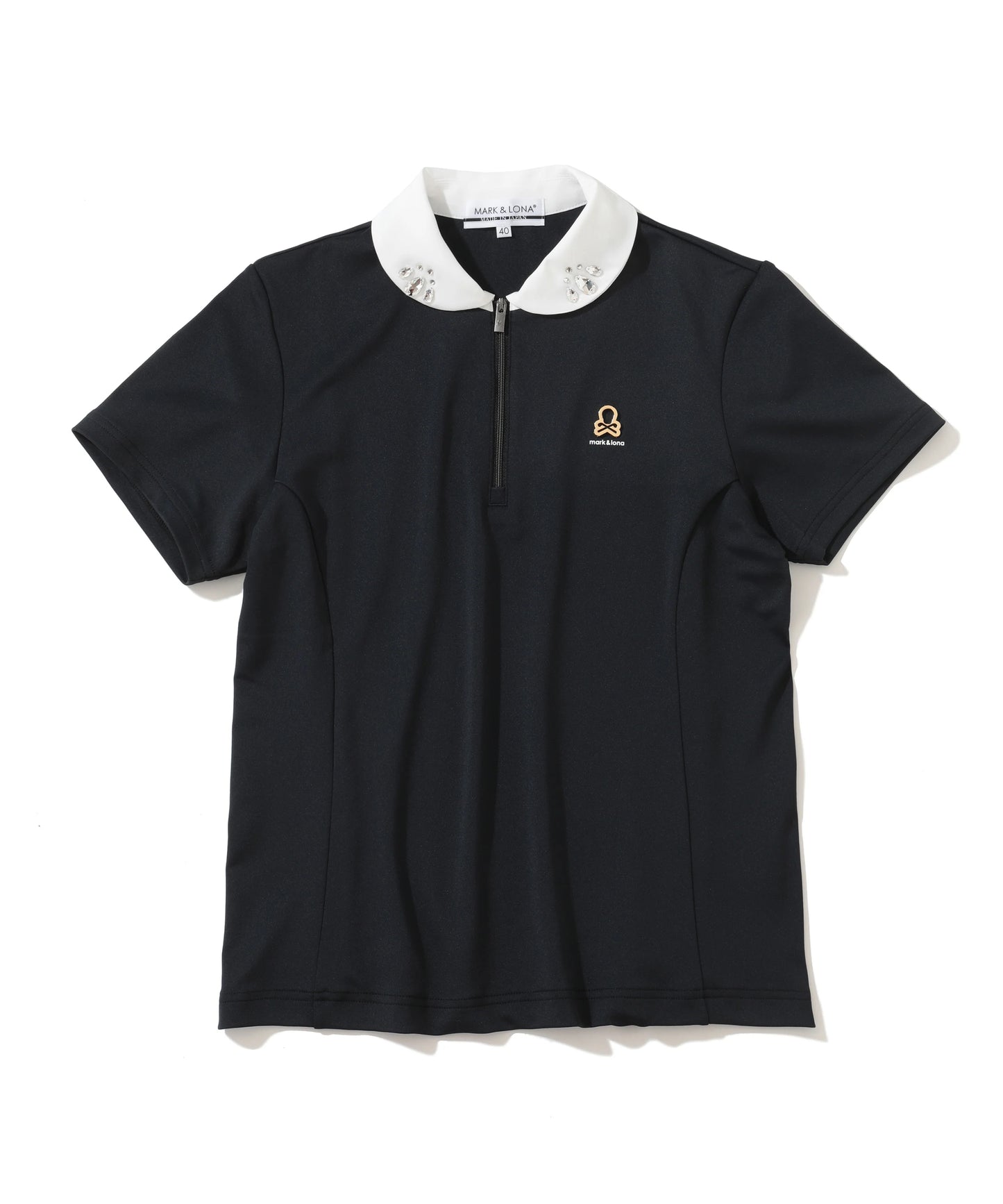 MARK&LONA WOMENS Noble Swarovski Zip Polo