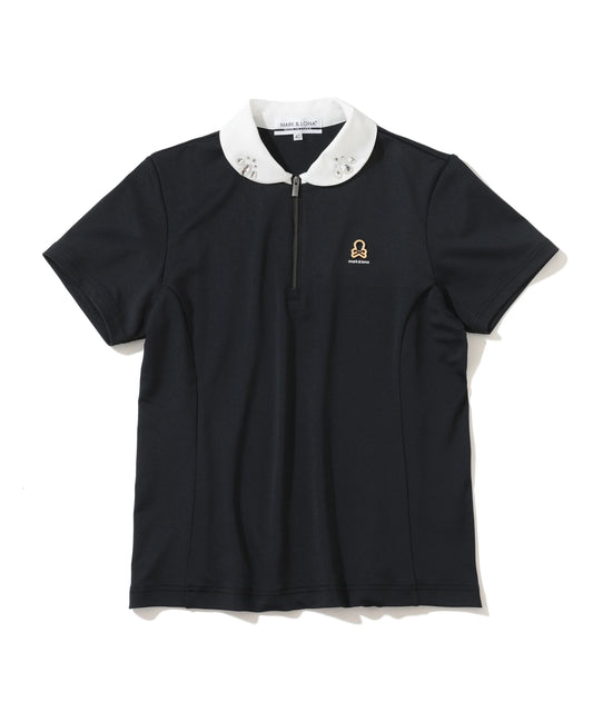 MARK&LONA WOMENS Noble Swarovski Zip Polo