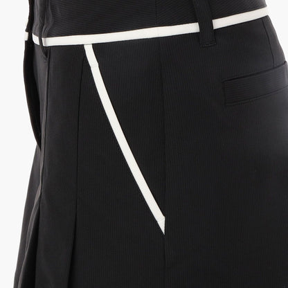 BRIEFING WOMENS WS STRIPE PLEATED SHORT PANTS