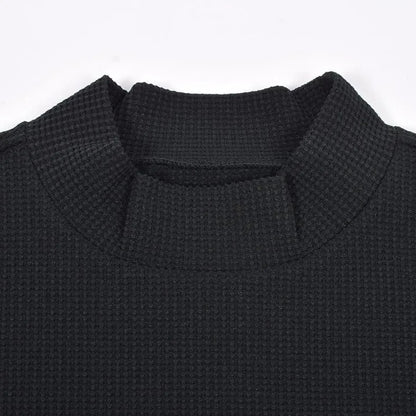Resurrection MENS  Silicon Tag Waffle Mock Neck (Relax Fit)
