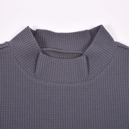 Resurrection MENS  Silicon Tag Waffle Mock Neck (Relax Fit)