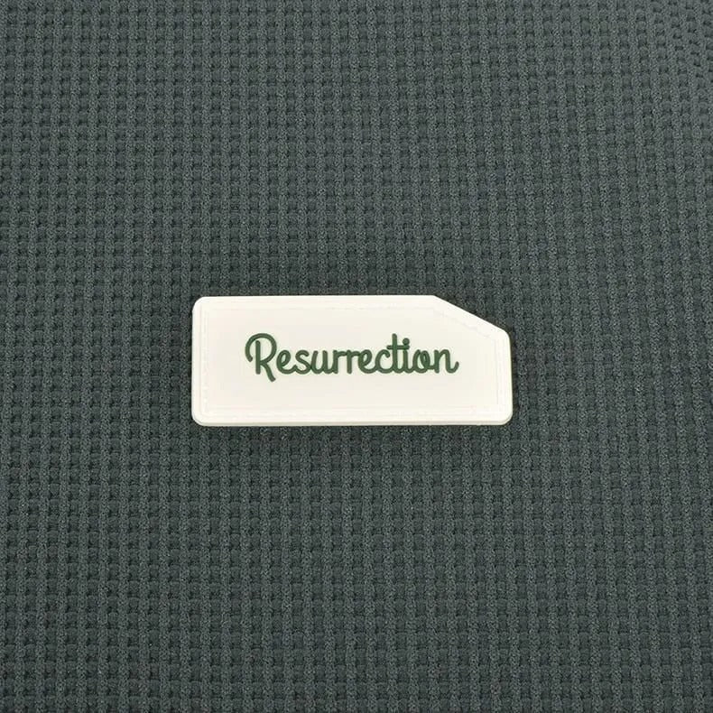 Resurrection MENS  Silicon Tag Waffle Mock Neck (Relax Fit)