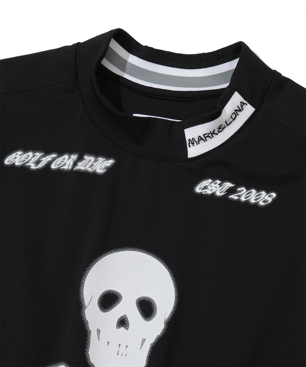 MARK&LONA MENS Icon Skull Stretch Nylon Piqué Mock