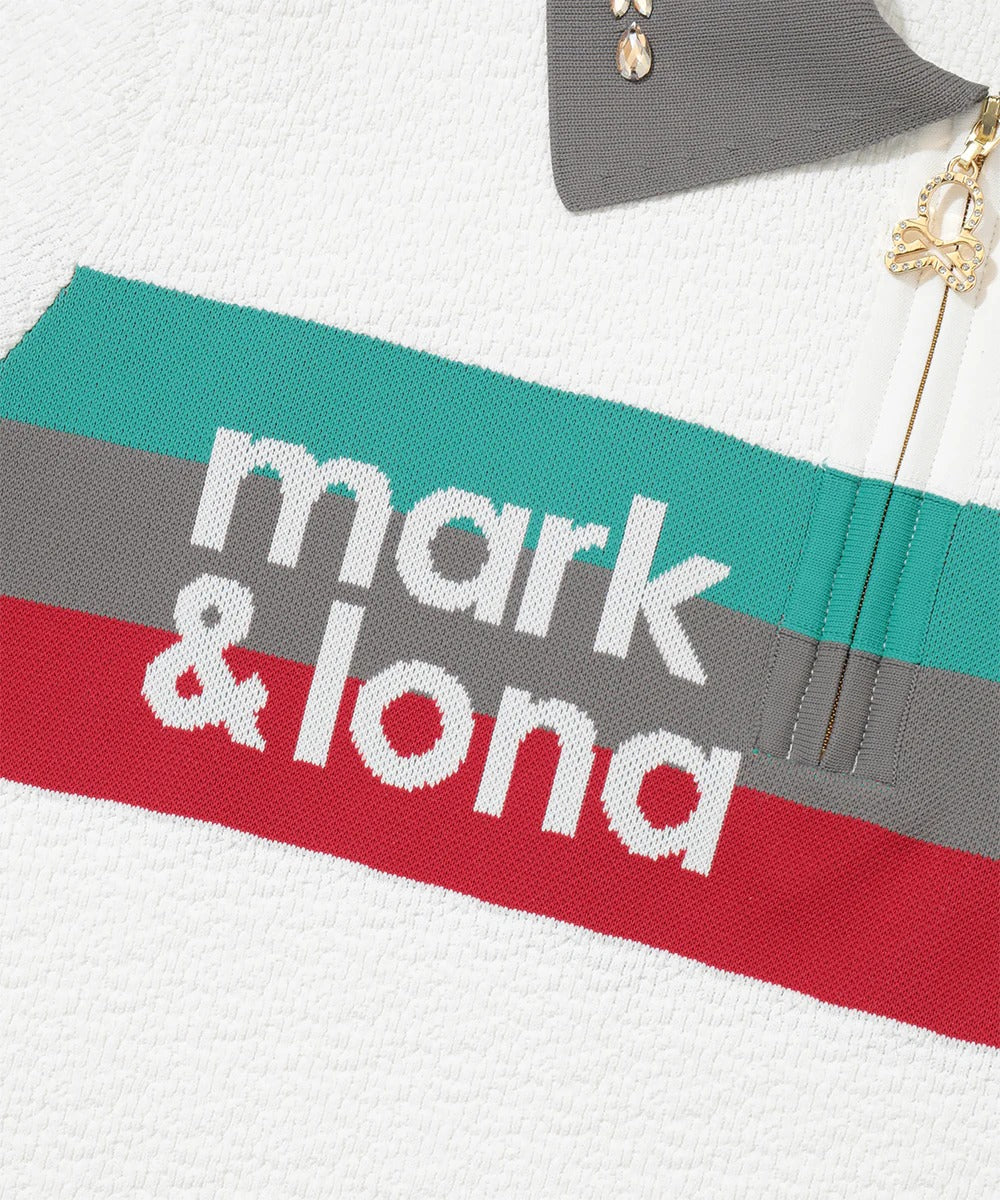 MARK&LONA WOMENS Varese Border Knit Polo