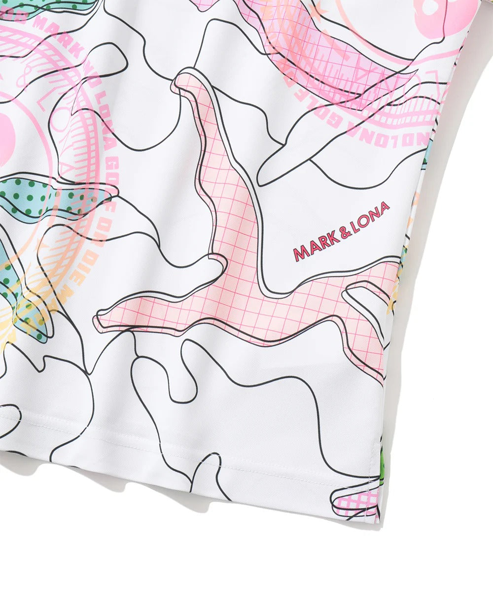 MARK&LONA WOMENS Axon Camo AirTech Micro-Piqué Zip Polo