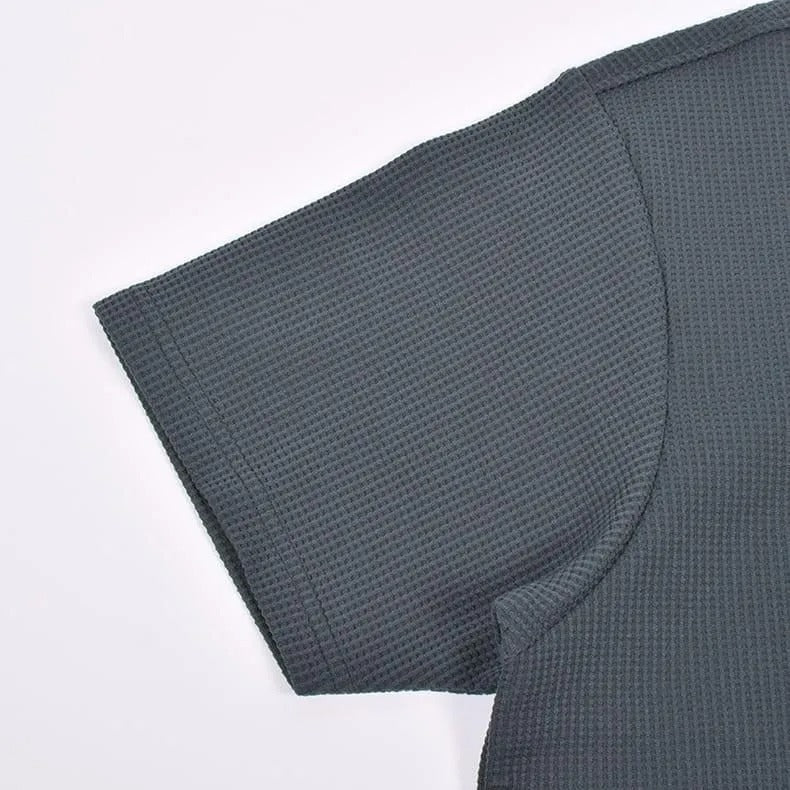 Resurrection MENS  Silicon Tag Waffle Mock Neck (Relax Fit)