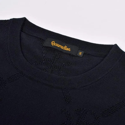 Resurrection MENS Mesh RR Logo Knit  L/S