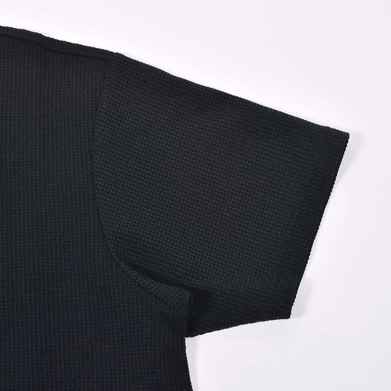 Resurrection MENS  Silicon Tag Waffle Mock Neck (Relax Fit)