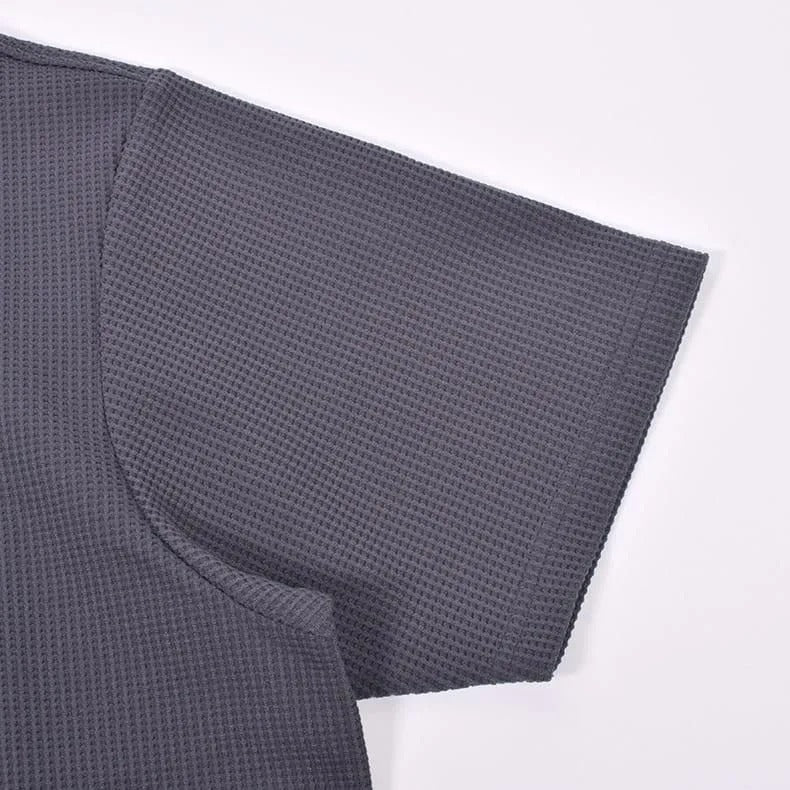 Resurrection MENS  Silicon Tag Waffle Mock Neck (Relax Fit)