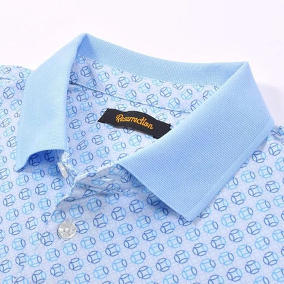 Resurrection MENS Shippo Pattern Polo Shirt