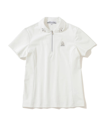 MARK&LONA WOMENS Noble Swarovski Zip Polo