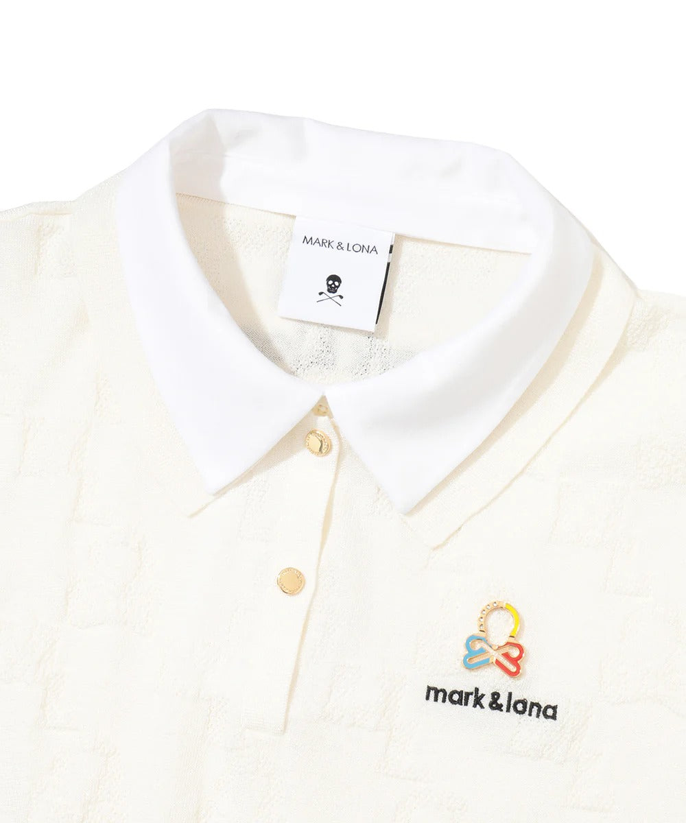 MARK&LONA WOMENS Quadro Icon 2-Way Collar Knit Polo