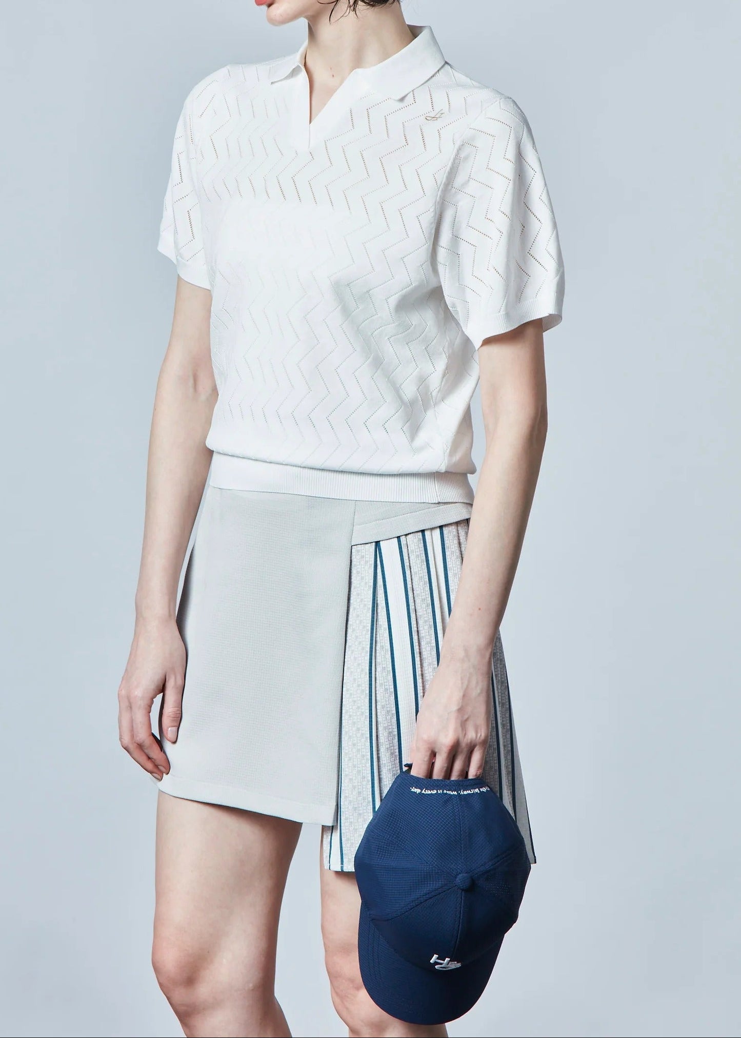 HERG1 WOMENS Skipper Mesh Knit Polo