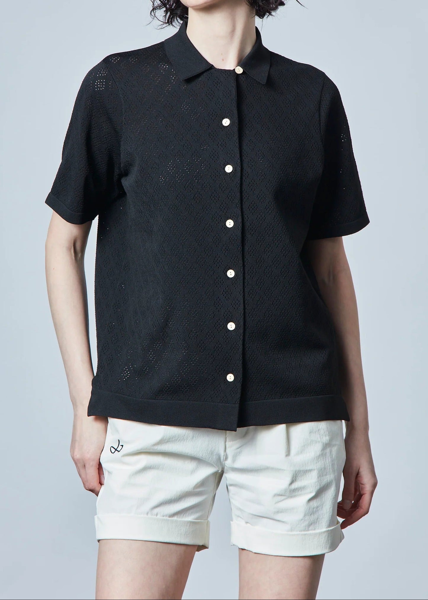 HERG1 WOMENS Open-collar Dry Knit Shirt Ladies