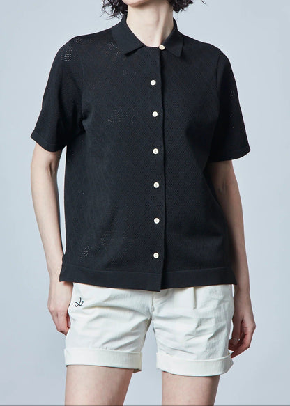 HERG1 WOMENS Open-collar Dry Knit Shirt Ladies