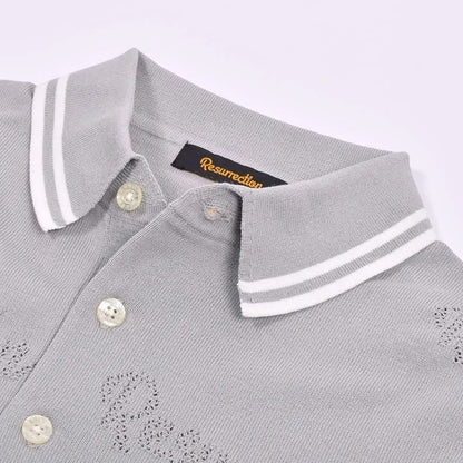 Resurrection MENS Mesh Logo Knit Polo Shirt