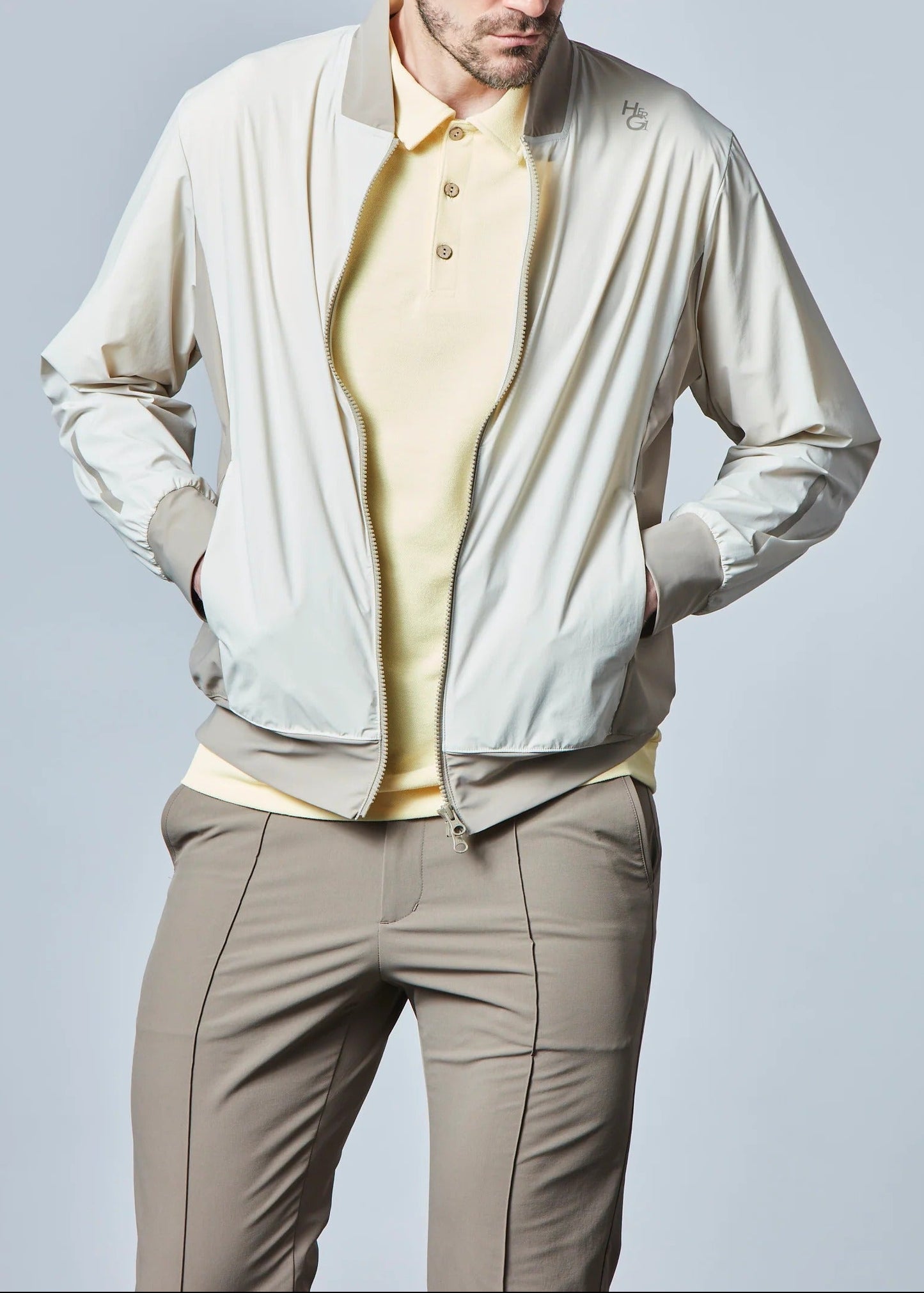 HERG1 MENS Packable Compact Nylon Stretch Blouson