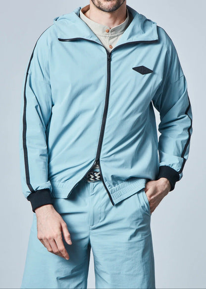 HERG1 MENS Stretch Nylon Lined Zip-up Hoodie