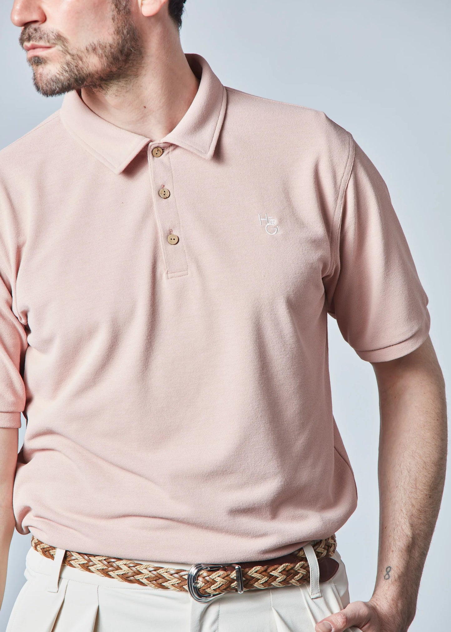 HERG1 MENS Cotton-like Modular Pique Polo