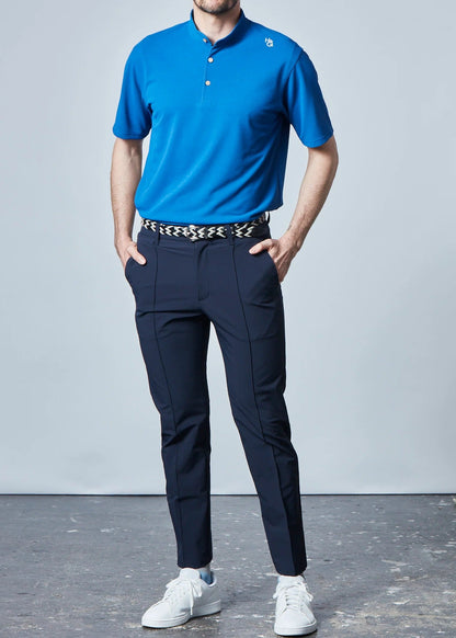 HERG1 MENS Stand Collar Modular Logo Polo Shirt