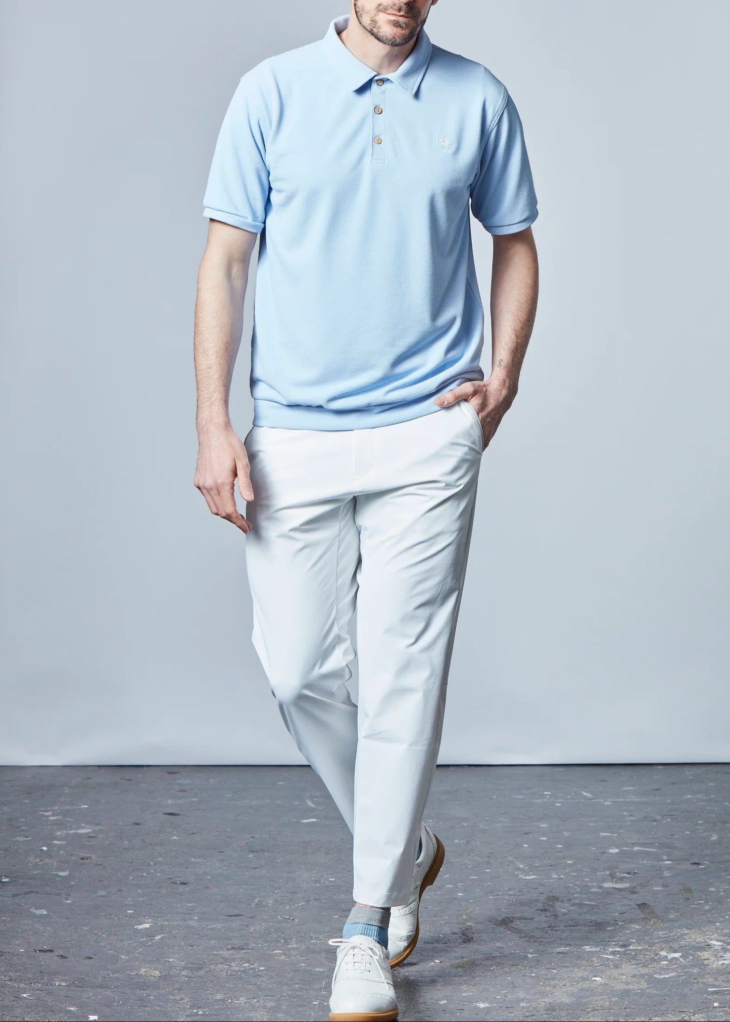 HERG1 MENS Cotton-like Modular Pique Polo