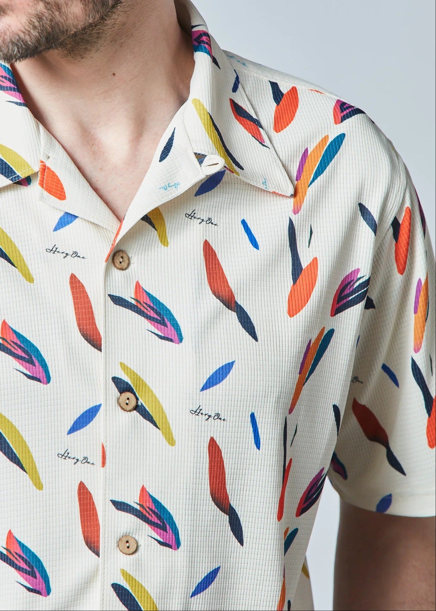 HERG1 MENS Summer Print Open Shirt