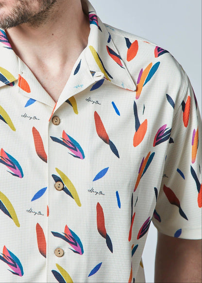 HERG1 MENS Summer Print Open Shirt