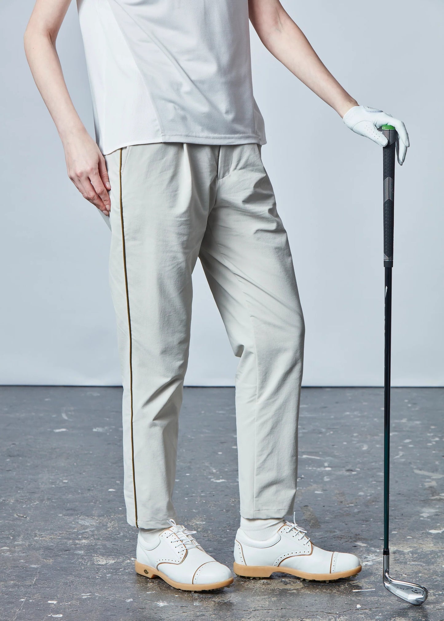 HERG1 WOMENS Piping Tuck Long Pants