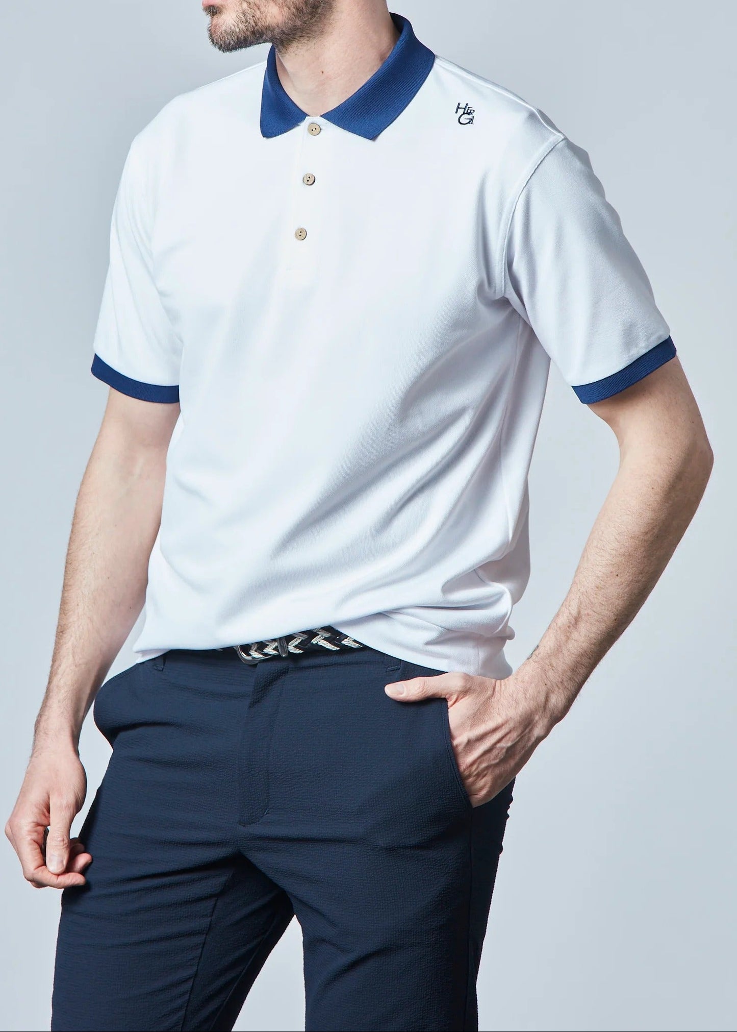 HERG1 MENS Exclusive White Modular Polo