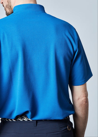 HERG1 MENS Stand Collar Modular Logo Polo Shirt