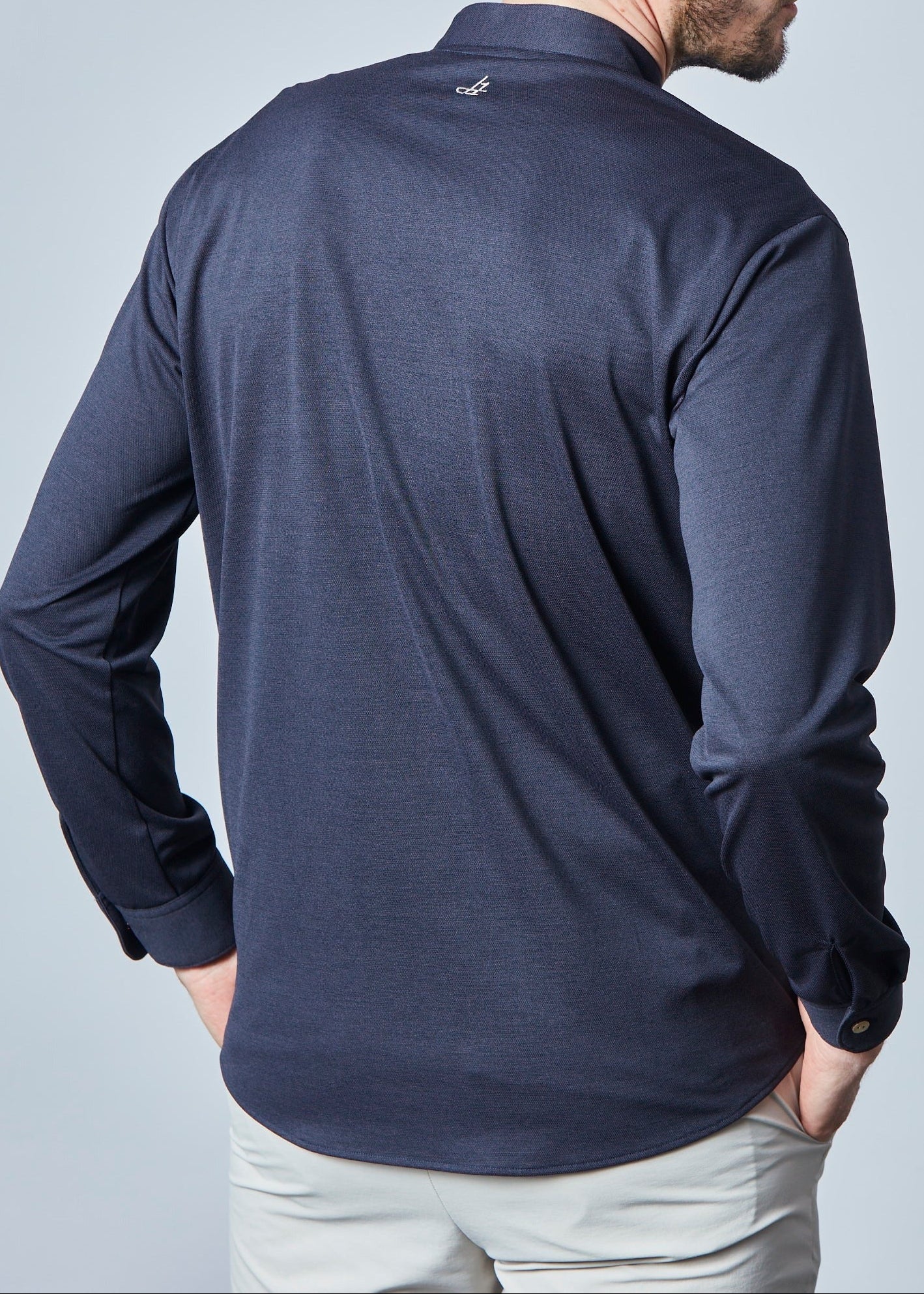 HERG1 MENS Stand Collar Long Sleeve Shirt