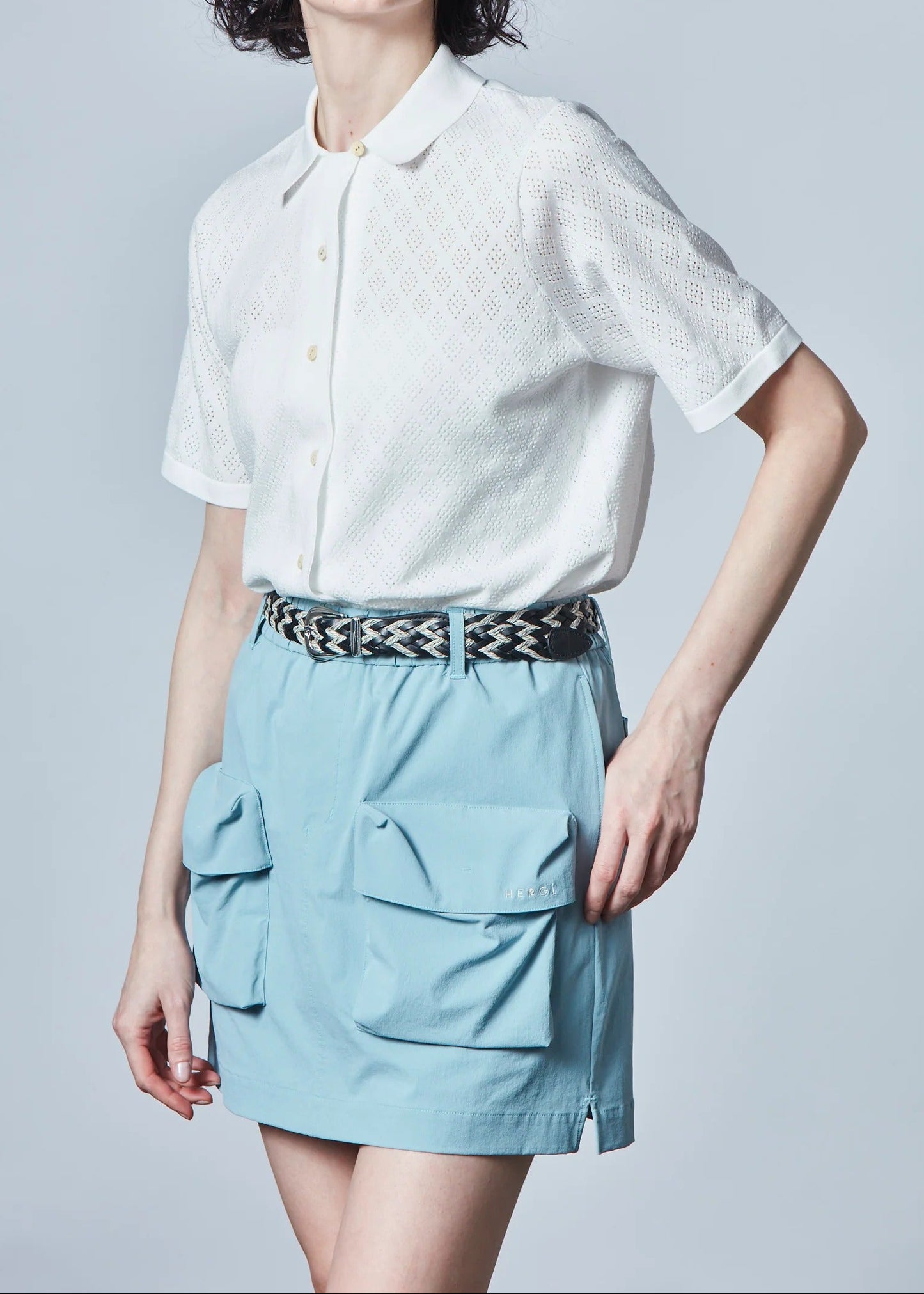 HERG1 WOMENS Open-collar Dry Knit Shirt Ladies