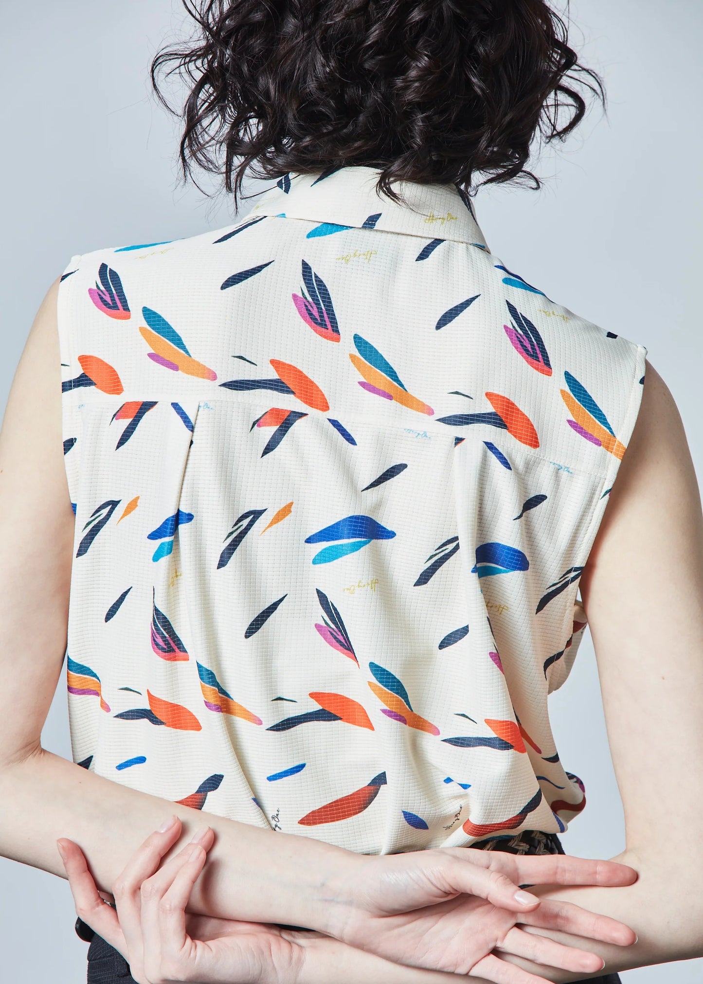 HERG1 WOMENS Summer Print Over Sleeveless Top