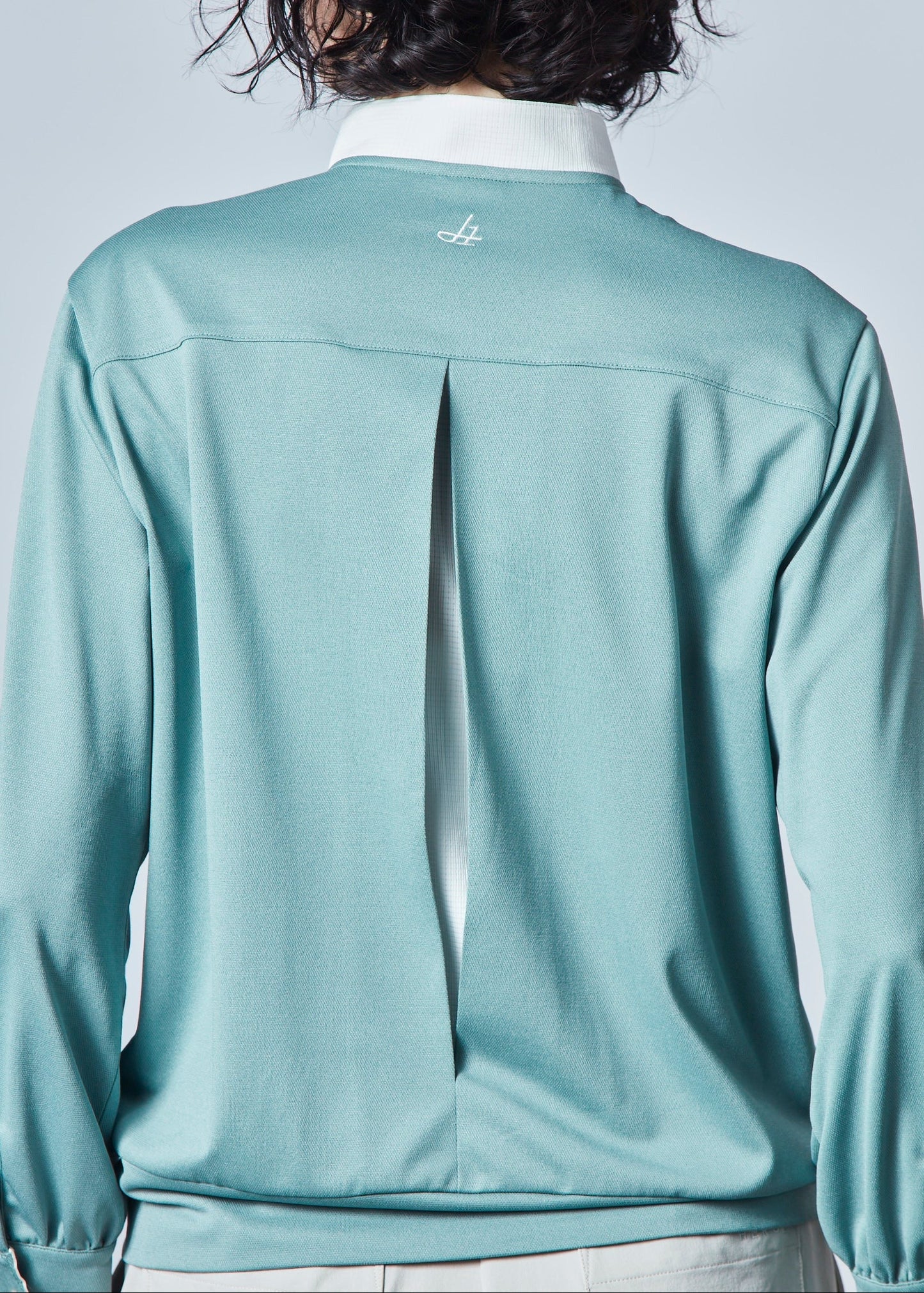 HERG1 WOMENS Stand Collar Long Sleeve Polo Blouse