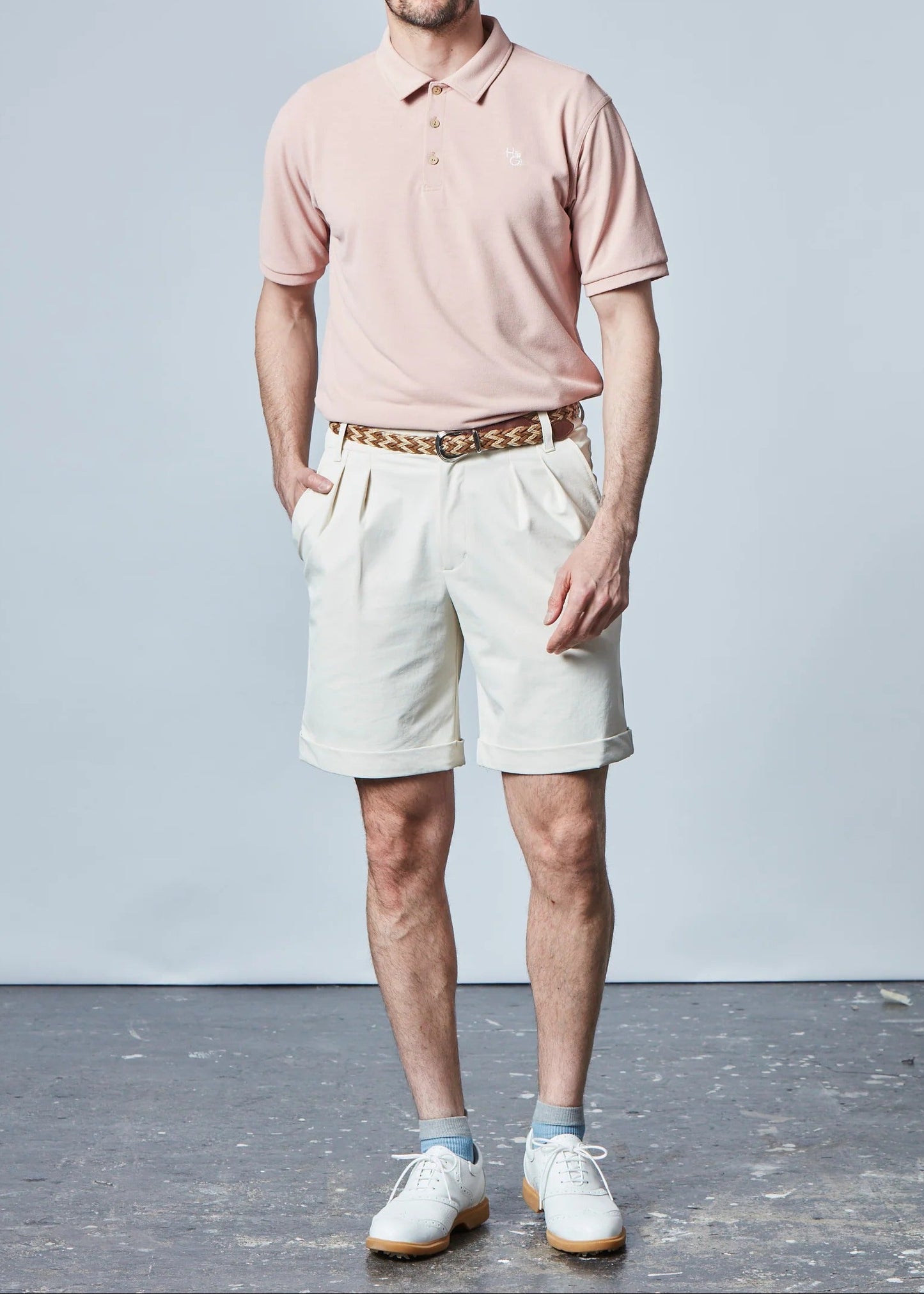 HERG1 MENS Matte Stretch 2-Tuck Shorts