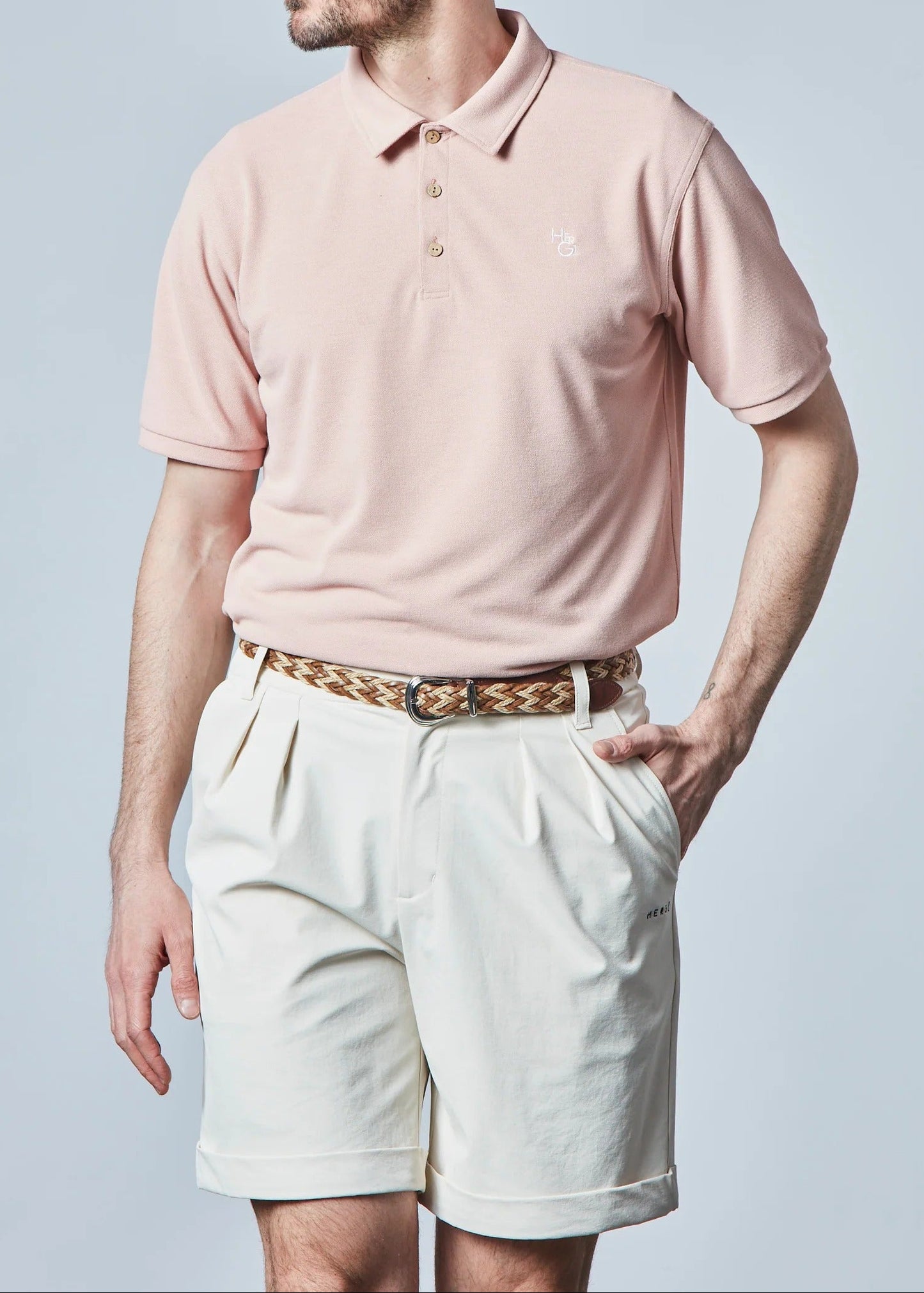 HERG1 MENS Matte Stretch 2-Tuck Shorts