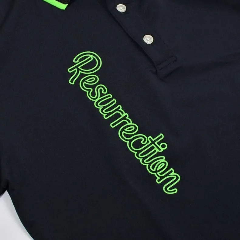 Resurrection MENS Neon Logo Polo Shirt