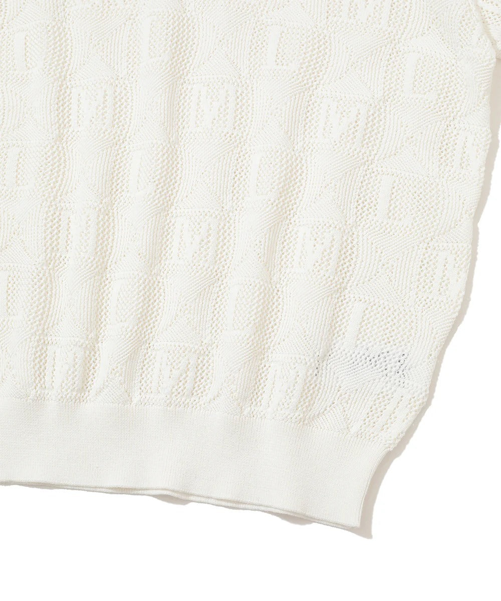 MARK&LONA WOMENS Lace Knit Polo Shirt