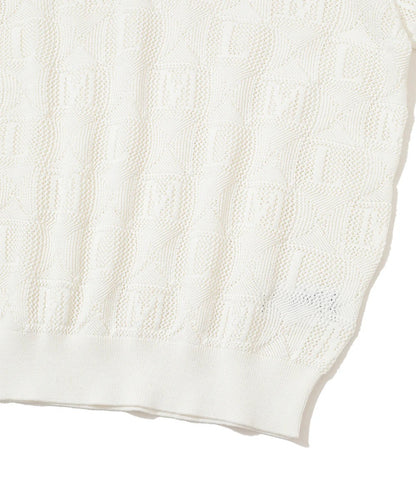 MARK&LONA WOMENS Lace Knit Polo Shirt