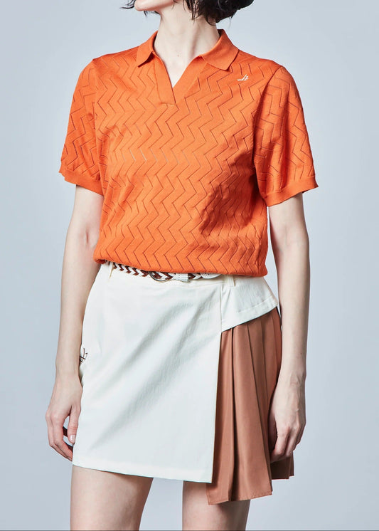 HERG1 WOMENS Skipper Mesh Knit Polo