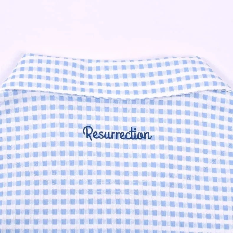 Resurrection WOMENS Gingham Check Sleeveless Polo Shirt