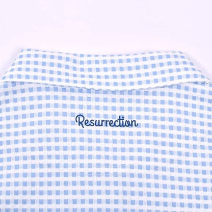 Resurrection WOMENS Gingham Check Sleeveless Polo Shirt