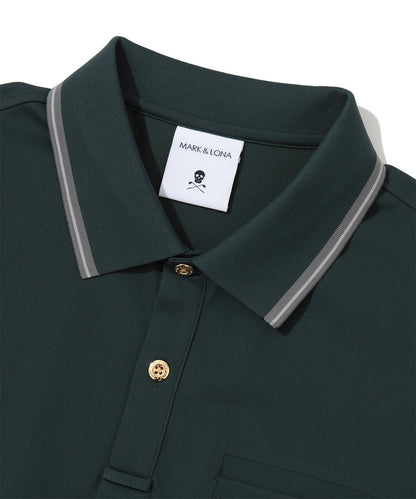 MARK&LONA MENS Stela Patch Pocket Stretch Piqué Polo