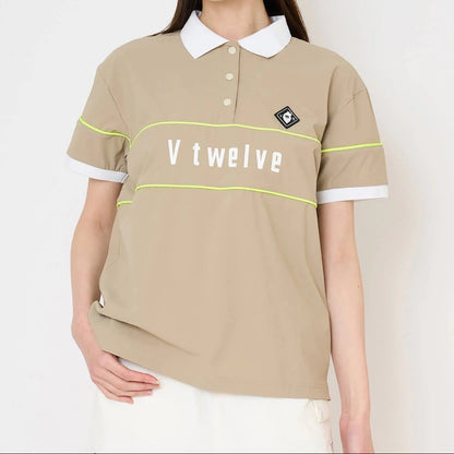V12 WOMENS NEON L POLO